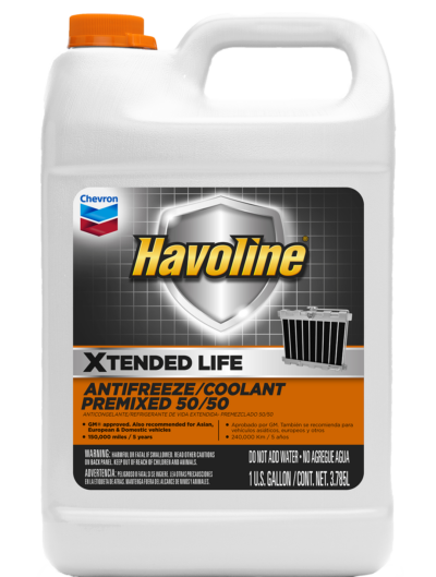 Havoline® Xtended Life Premixed 50/50 Antifreeze/Coolant (Orange)